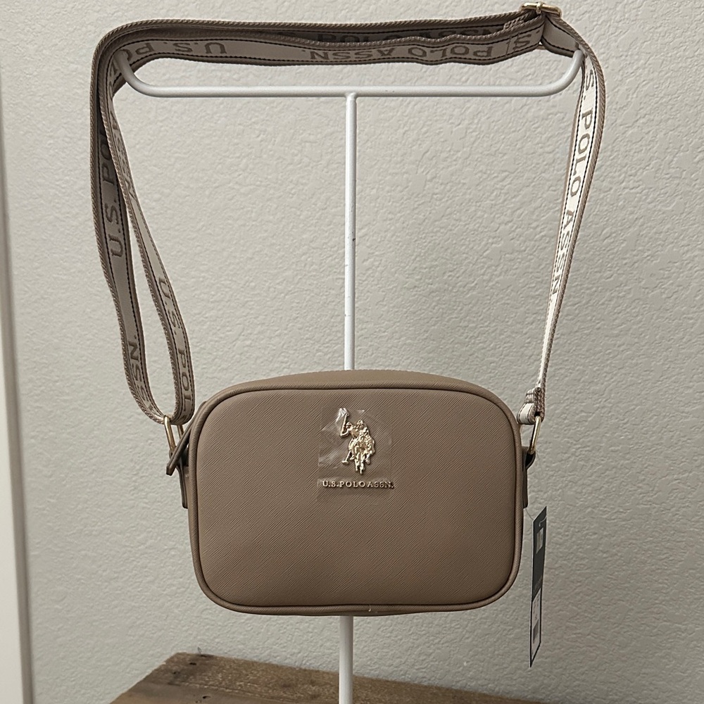 U.S. Polo Assn. Beige Crossbody Bag (New)